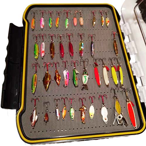 Double-Sided Fly Box/Ice Fishing Jig Tackle Box, 5-1/8 x 3-5/8 x 1-1/2  #DSFB